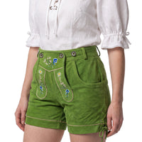 Women's green lederhosen oktoberfest outfit