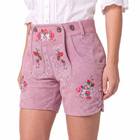 Womens Oktoberfest Outfit Lederhosen Suede Leather Oktoberfest Dress Rose Pink