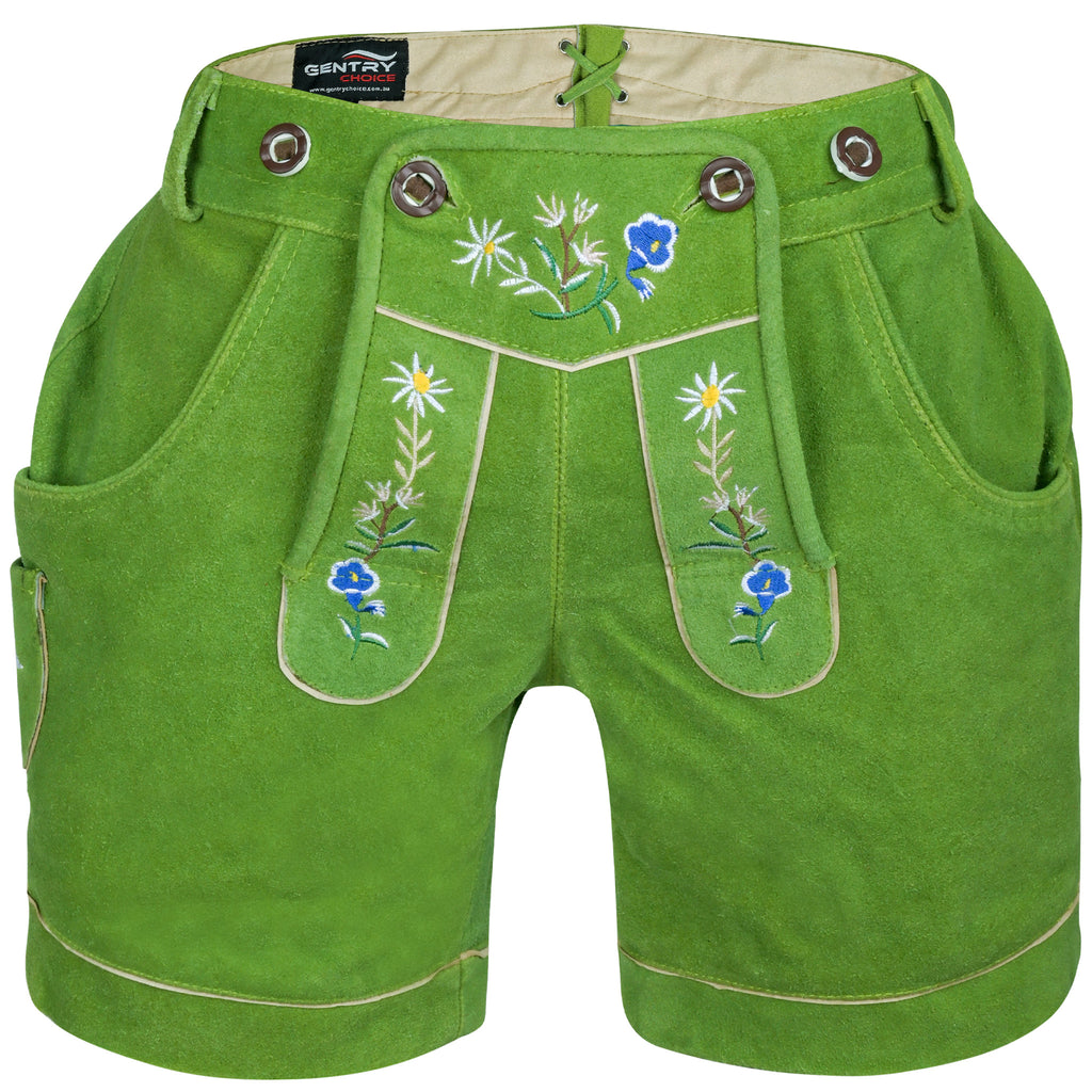 Authentic Oktoberfest outfit Women's Lederhosen Green