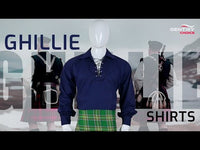 Jacobite Shirt Navy Blue Ghillie Shirt