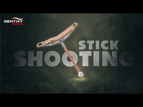 Gentry Choice® Shooting Stick | Leather Walking Stick Seat Coffee Brown