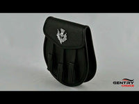 Scottish Kilt Sporran Thistle Mounted Front with Triple Tassels