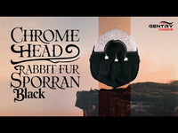 Chrome Head Triple Thistle Black Rabbit Fur Kilt Sporran