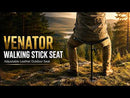 Gentry Choice® Leather Walking Stick Seat – Venator Folding Hunting Stool (Tan)