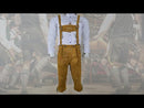 Mens Oktoberfest Costumes Suede Kniebundhosen Zimmer Golden Brown