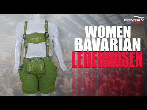 Authentic Oktoberfest outfit Women's Lederhosen Green