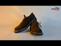 Suede Men's Leather Oktoberfest Shoes Dark Brown