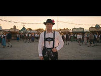 Men's Suede Lederhosen Black "Schuts" Bavarian Outfit for Men