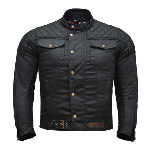 Men's Cordura Waxed Cotton Motorcycle Jacket