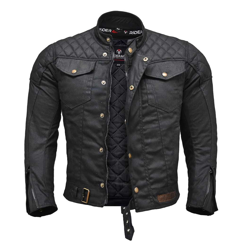 Waxed Cotton Motorcycle Jacket USA | Biker jacket – Gentry Choice USA