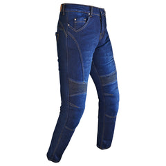 RIDERACT® Men's Reinforced Bikers Jeans Motorbike Pant Dark Blue