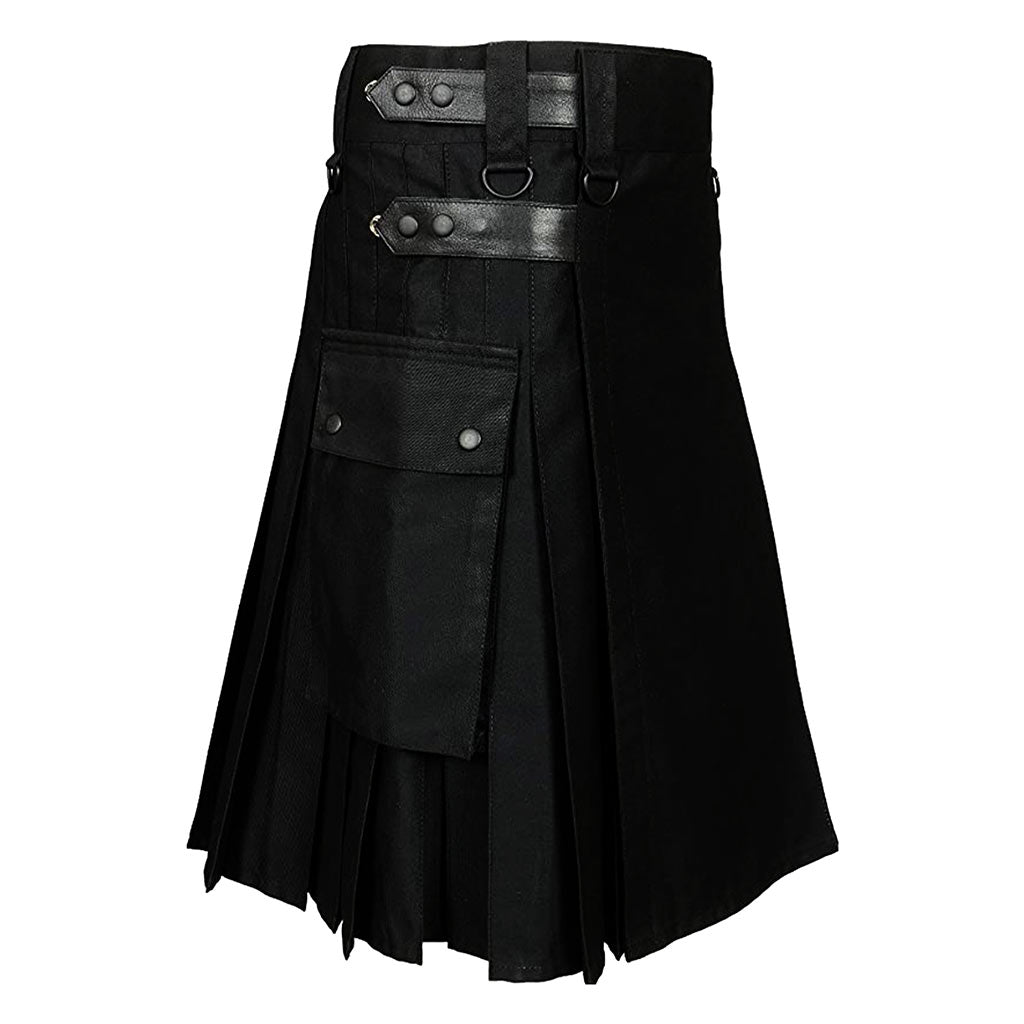 cargo utility kilt black kilt
