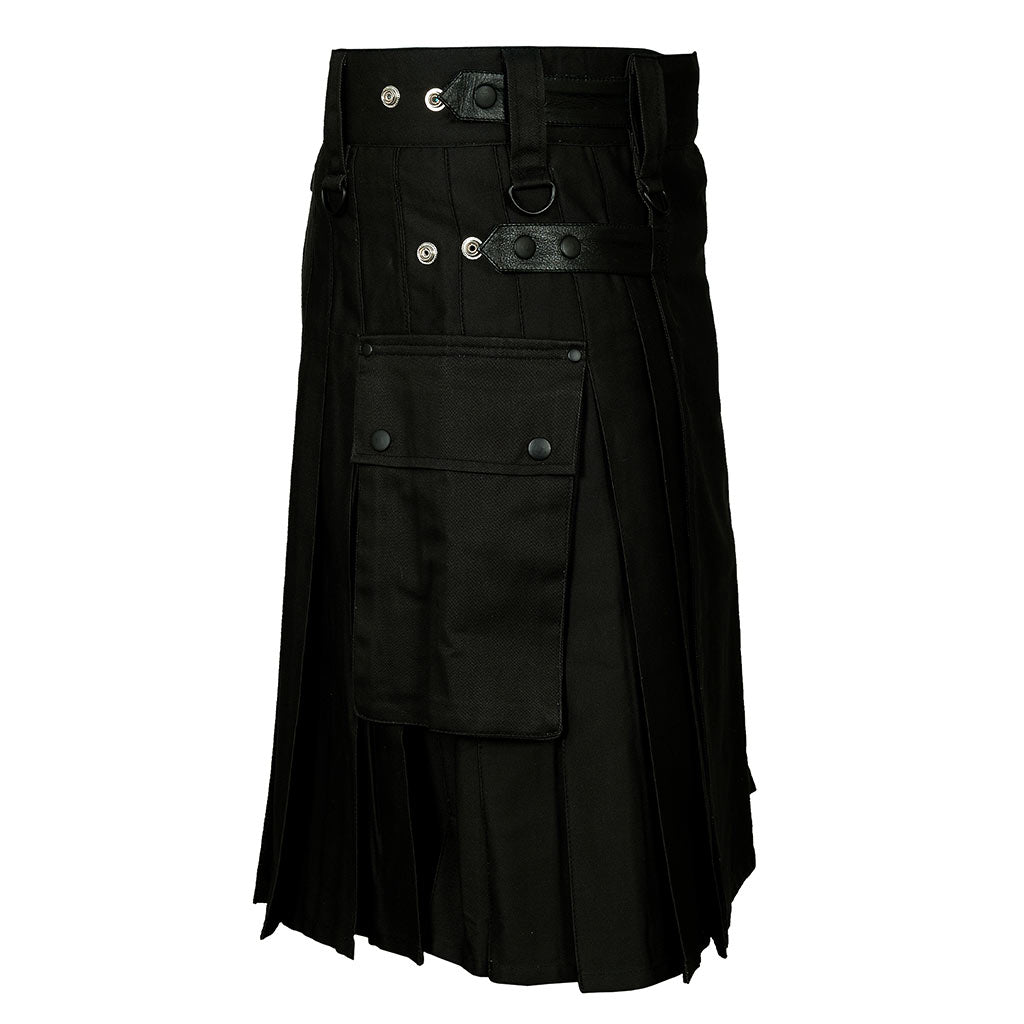 cargo utility kilt black kilt