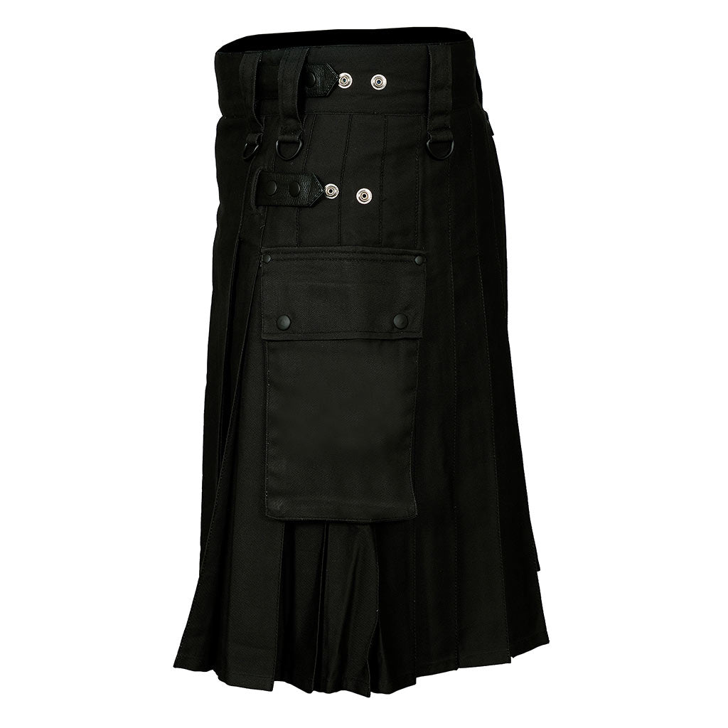 cargo utility kilt black kilt